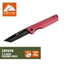Ozark Trail 7.5-inch Tanto Folding Knife, Red