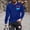 Blue, variant on LEKWK Graphic Long Sleeve T Shirt for men Crewneck Streetwear Tee with Monster Smile Print, Soft Casual Pullover Top for Party Festival Club Lounge Daily Wear Black XXXXXL