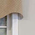 thumbnail image 2 of RLF Home 100% Cotton Passat Regal Valance Dotted Diamond Lined Fabric Rod Pocket 50" x 17" Ecru, 2 of 2