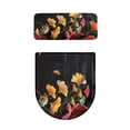 thumbnail image 5 of HELLHERO Ginkgo Leaf Art Round Toilet Lid Dust Cover Elastic Edge 2 Pcs Set Stretchy Fabric Dust-Proof for Household, 5 of 8