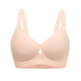 thumbnail image 5 of Arlun,Women's Seamless Full Coverage Bras Deep V Wireless Bra for Women Soft Comfortable No Underwire Bralette Plain Breathable Bras for All-Day Everyday Wear Bra Pink XXXL, 5 of 5