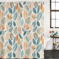 thumbnail image 2 of Tropical Plants Bathroom Shower Curtains with 12 Hooks Polyester Waterproof Shower Curtain for Stalls and Bathtubs Retro Rustic Summer Jungle Palm Leaves Decorative Bathroom Curtain 72x96 Inches, 2 of 9