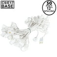 thumbnail image 4 of Novelty Lights 50 Foot String Light Set - Indoor/Outdoor Stringer Set for Christmas, Wedding Decor, Patios, & More - C9/E17 Intermediate Base (White Wire, 12" Spacing), 4 of 4