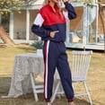 thumbnail image 3 of Traje deportivo para mujer, traje deportivo con bloques de color, conjunto de pantalones deportivos largos, confiable y duradero, 3 of 6