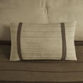 thumbnail image 4 of 7 PC Pieced Faux Suede Comforter Set Natural Queen, 4 of 12