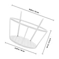 thumbnail image 2 of OULII 2 Pcs Wall Mounted Flower Basket White Plant Stands for Deck Railing Indoor Decoration, 2 of 8