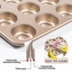thumbnail image 4 of Molde para tazón para Brownie, Mini moldes para pasteles redondos de 12 cavidades, molde para pasteles Cantinflas, molde para pasteles, molde para galletas Compatible con Baki, 4 of 5
