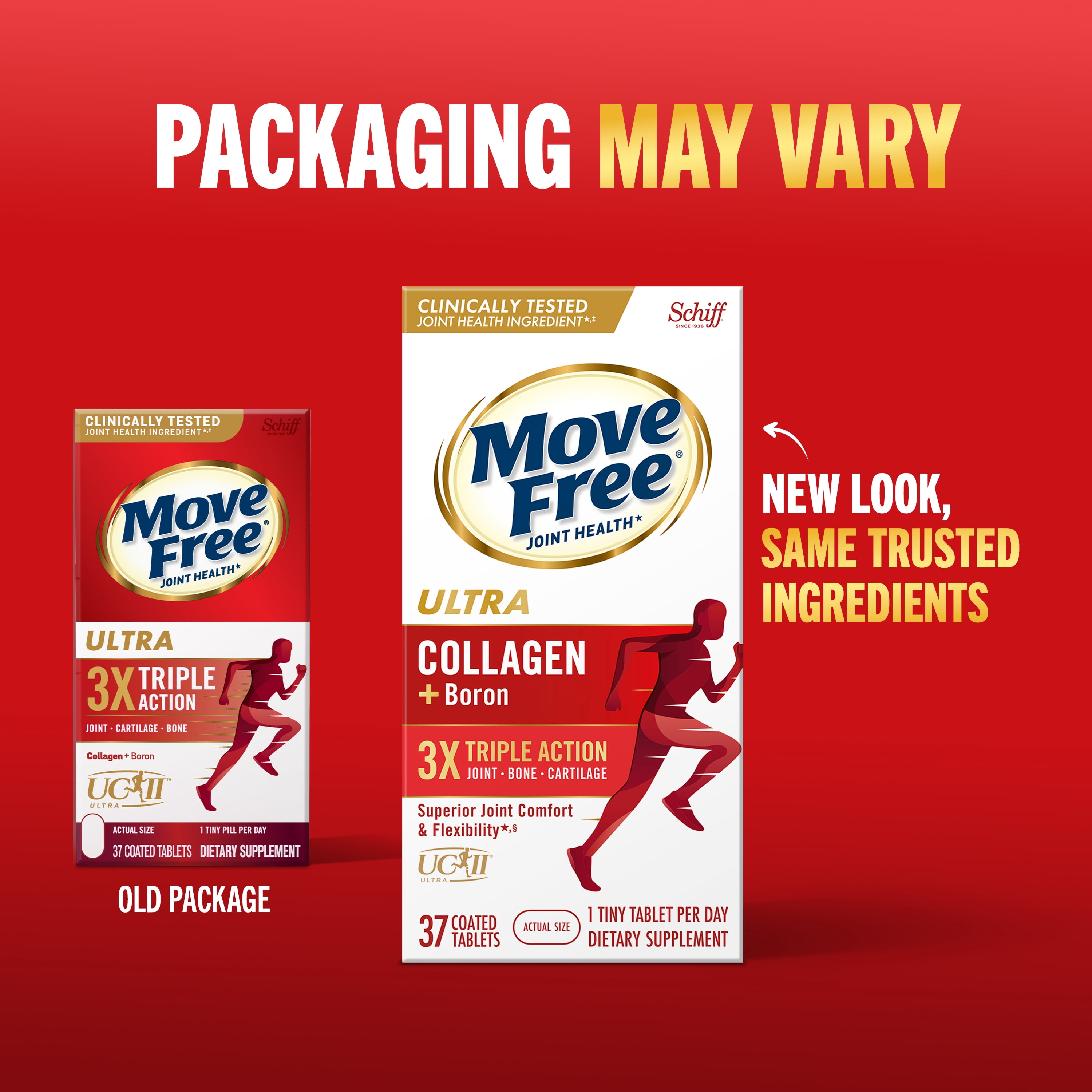 (2 pack) Move Free Ultra Triple Action, 37 Tablets