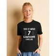 thumbnail image 4 of Tstars Awesome 7 Year Old T-Shirt - Perfect 7th Birthday Gift - Kids Birthday Clothes - Youth Party Tee - Celebratory B-Day Kids Shirt - Boys Unisex Birthday Apparel, 4 of 6