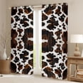 thumbnail image 2 of jejeloiu Vintage Cattle Hide Black Out Curtains,Rustic Farmhouse Cabin Curtains Pack of 2 (42x63 Each) For Boys Girls, 2 of 6