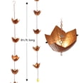thumbnail image 5 of Trademark Innovations Copper Colored Flower Rain Chain for Gutters and Downspouts, 5 of 5