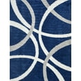 thumbnail image 2 of Uptown Shag Contemporary Shag Thick Navy and Silver Indoor Area Rug, 6.7' x 9', 2 of 7