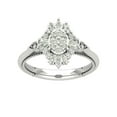 thumbnail image 1 of Araiya 14K White Gold Round Baguette and Marquise Diamond Halo Ring (5/8 cttw, I-J Color, I2-I3 Clarity), Size 9.5, 1 of 1
