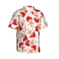 thumbnail image 3 of Xecao Cute Mushroom print Hawaiian shirt - a stylish short-sleeve button-down for men, perfect for casual beach and tropical outings., 3 of 9