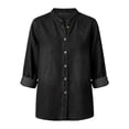 thumbnail image 4 of Luvrsol Womens Button Up Denim Shirts Long‑Sleeve Jean Blouse Casual Loose Top Coat Jacket S-2XL, 4 of 8