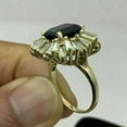 thumbnail image 4 of 3Ct Emerald Cut Lab Created Blue Sapphire Engagement Ring 14K Yellow Gold Plated, 4 of 4