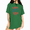 Green, variant on Women's Worn Faded Vintage Tired Teacher Coastal Beach Summer Holiday Sketch Graphic Short Sleeve T-Shirts Apricot Tops
