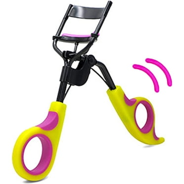 Eyelash Curler with Non-Slip Finger Grip, Longlasting Lash Curls for All Eye Shapes, Eyelash Curler with Pads, Lash Curler with 2 Extra Silicone Replacement Pads, Eye Makeup Tool for Women Girls C