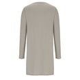 thumbnail image 4 of Robe Grande Taille pour Femmes 2025 Automne Été Tendance Décontractée Ample à Manches Longues à Col Rond Longueur Genou avec Poches, 4 of 6