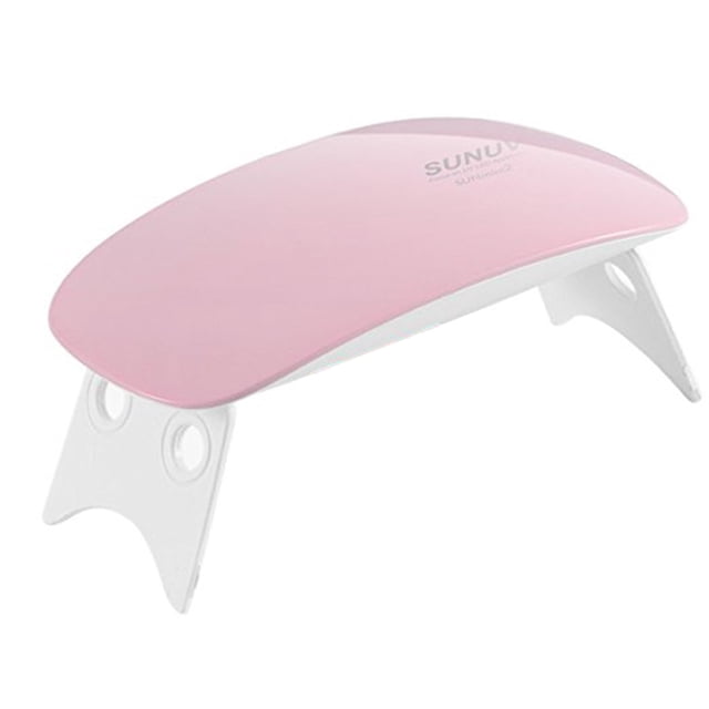 EeaseMX Secador de uñas SUNmini LED UV de 6 W, lámpara de curado portátil para esmaltes de gel, manicura y pedicura, 2 tiempos de secado: 45/60 s (rosa)