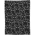 thumbnail image 3 of Black Cat Blanket Cute Cartoon Cats Silhouettes Animal Throw Blankets Gifts for Kids Adults Lightweight Soft Fleece Cozy for Sofa Couch Bed Room Travel Valentines Day Decor 40x50in, 3 of 6