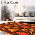 thumbnail image 2 of ODIKA 3'x5' Machine Washable Non-Slip Area Rug, North Woods Welcoming Joyful Entrance Seasonal Decoration High Traffic Rug with Pad, Brown, 622175, 2 of 8