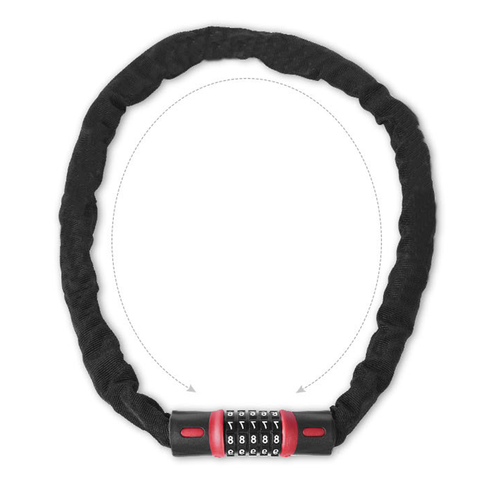 Beechoice Bike Lock, 5Digit Resettable Combination 60/90/120/150cm