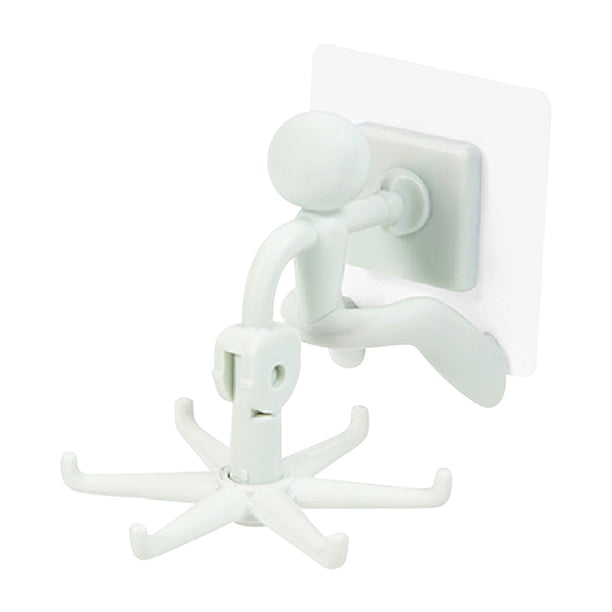 Ganfancp 360 Grados de Rotación Perforado Pared Colgante con Carácter Propósito Seis Gancho Gancho, Cocina y Cuarto de Baño Estante de Almacenamiento Ofertas Del Día 1X Percha de Almacenamiento
