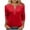 Red, variant on Maplenight Women's Shirts 3/4 Sleeve Button V Neck Pullover Blouses Summer Fall Knit Henley Loose Fit Basic Tops for Women