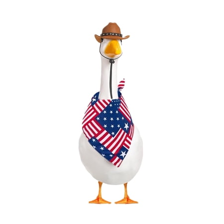 Patriotic Garden Goose Decorative Outfit Set for Seasonal Porch and Yard