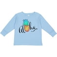 thumbnail image 3 of Inktastic Aloha- in Cursive with Pineapple Rainbow Colors Boys or Girls Long Sleeve Toddler T-Shirt, 3 of 5