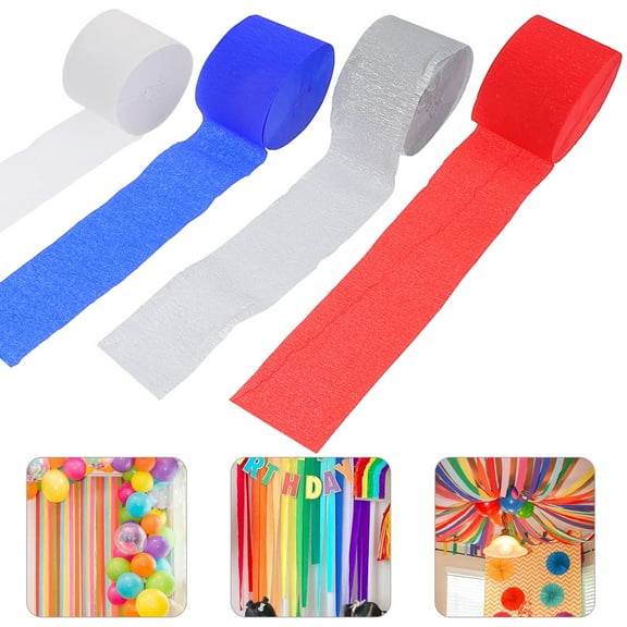 Masteelf  8 Rolls Paper Decorations Colored Ribbon Crepe Streamers