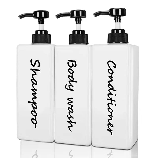 Set de 3 dispensadores de champú y acondicionador de 800 ml DIDROOM
