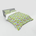 thumbnail image 3 of Geometric Duvet Cover Set, Simplistic Cartoonish Pattern of Abstract Brick Wall Inspired Graphics, Bedding Set with Shams and Fitted Sheet, 3 Sizes, by Ambesonne, 3 of 3