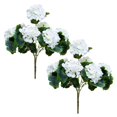 thumbnail image 1 of Artificial Geraniums Silk Flowers Heads Table Centerpiece Garden Wedding Prof, 1 of 9
