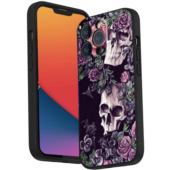 Compatible with iPhone 14 Pro Phone Case, Skull-638 Case Silicone Protective for Teen Girl Boy Case for iPhone 14 Pro