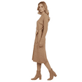 thumbnail image 2 of Yemak Women's Loose Fit Rip Neck Flared Sweater Knitted Dress Cork-L-BD, 2 of 4