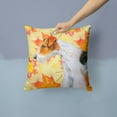 thumbnail image 2 of Fox Terrier Fall Fabric Decorative Pillow, 2 of 4