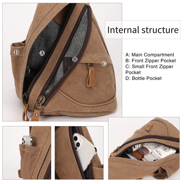 KL928 Sling Bag for Men Women Small Crossbody Backpack 