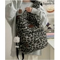 thumbnail image 3 of Fuzzy Cheetah Cute Backpack, Y2k Purse Fleece Chic Bookbag Trendy Aesthetic Coquette Daypack 90s Purse, 3 of 8
