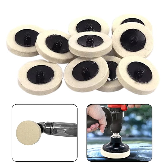 Automotive Tools Polishing Pad 2 Inch Die Grinder Sanding Disc Wool Buffing Drill Roll Lock Polishing Pad 10Pcs/Set