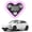 Pink-1 Pcs, variant on Heart-Shaped LED Neon Light | Solar and USB Rechargeable | 1 Pack Blue Car Interior Lights with Suction Cups | 40 High-brightness LEDs Car Ambient Light, 5 Modes