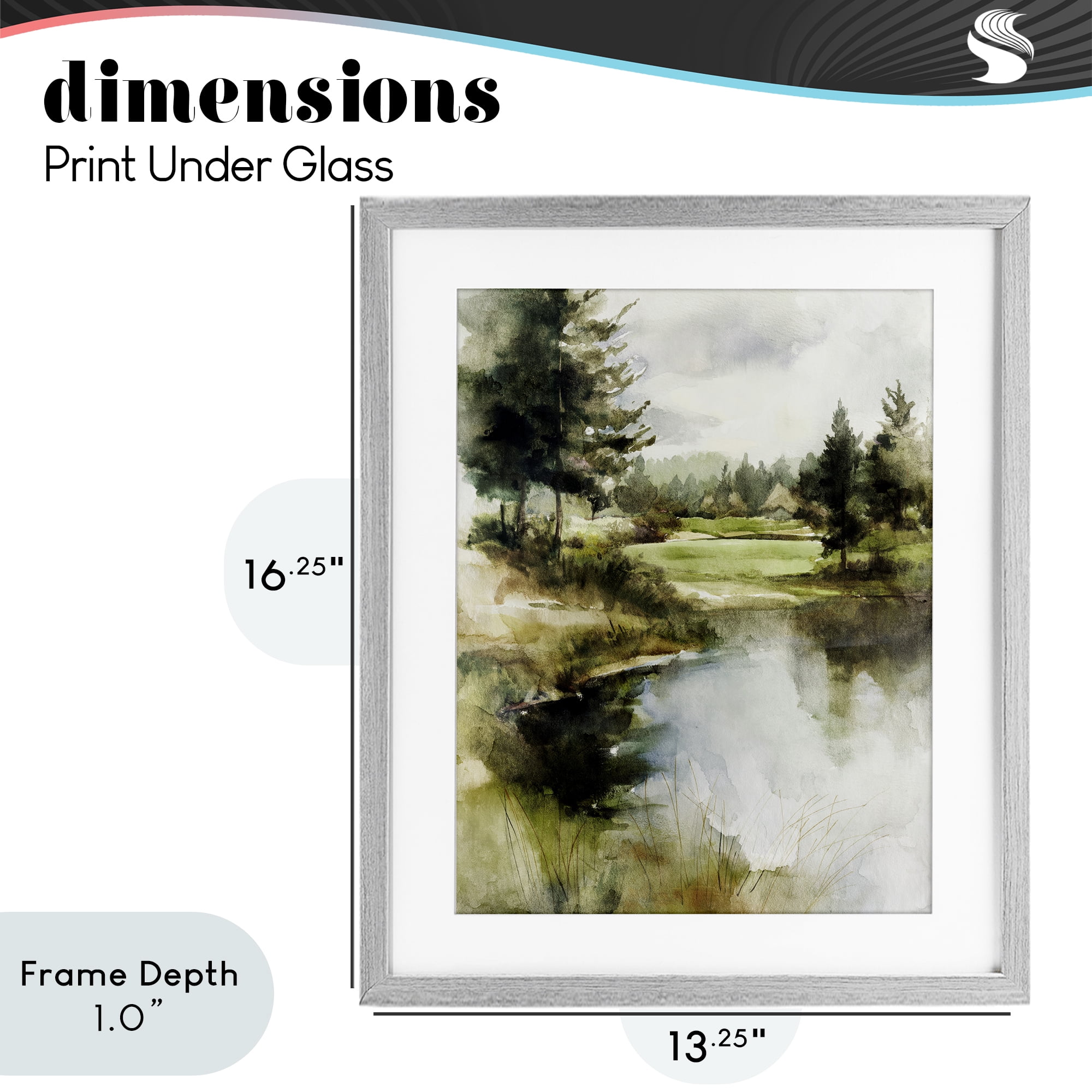Stupell Industries The Secret Grove Gray Framed Print Under Glass, design by Svetlana Aleynikova