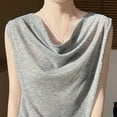 thumbnail image 6 of XFLWAM Womens Cowl Neck Tank Top Sleeveless Casual Loose Fit T Shirt Elegant Solid Color Blouse Everyday Summer Camis Vest, 6 of 6