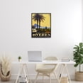thumbnail image 2 of Stupell Industries Vintage Tropical Travel Ad Landscape & Nature Painting Black Framed Art Print Wall Art, 24 x 30, 2 of 8