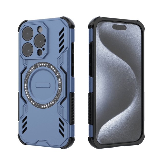 Funda GANGXUN para iPhone 15 Pro , magnética, resistente a golpes, con soporte, unisex, carga inalámbrica