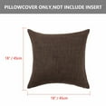 thumbnail image 4 of PiccoCasa 18" x 18" Cotton Linen Throw Pillowcases Set of 2, Brown, 4 of 6