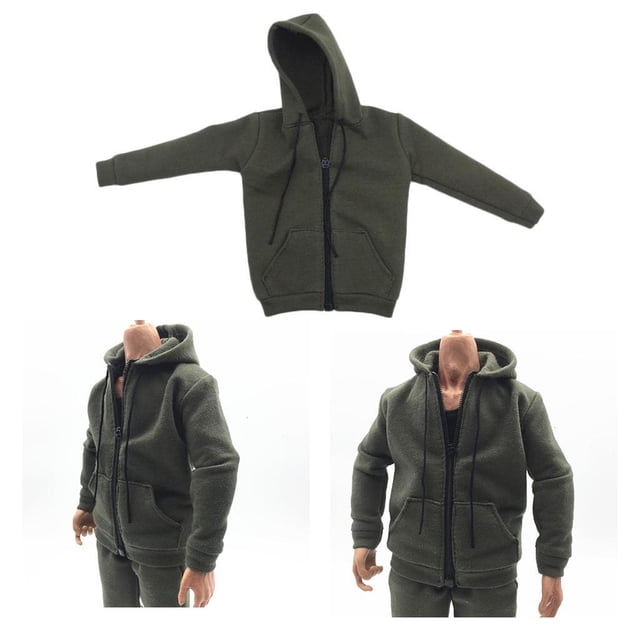 Traje con Capucha Bewildely 1/6 Soldado Masculino Verde
