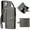Gray, variant on Wallet Card Zipper Flip Leather Case For Samsung Galaxy S24 Ultra S24Plus S23FE S23 Ultra S22 S21 FE S20 FE S10 Note 20 Note10 Note9