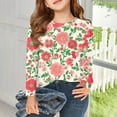 thumbnail image 6 of XADYUY Girls Long Sleeve Tops 10-12 Casual Floral Print Crewneck T-Shirts for Girls Winter Basic Top for Girls Cute Girls Tunic Tops 7-8 Years,Pink, 6 of 6